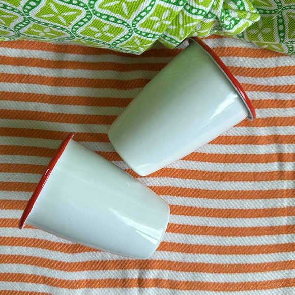 Hearth & Hand Set of 6 Large Porcelain Enamel Cups - Picture 4 of 7